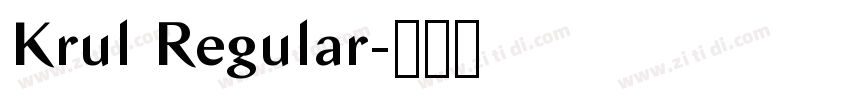 Krul Regular字体转换